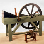Banco con le ruote e lo staffile di Savart