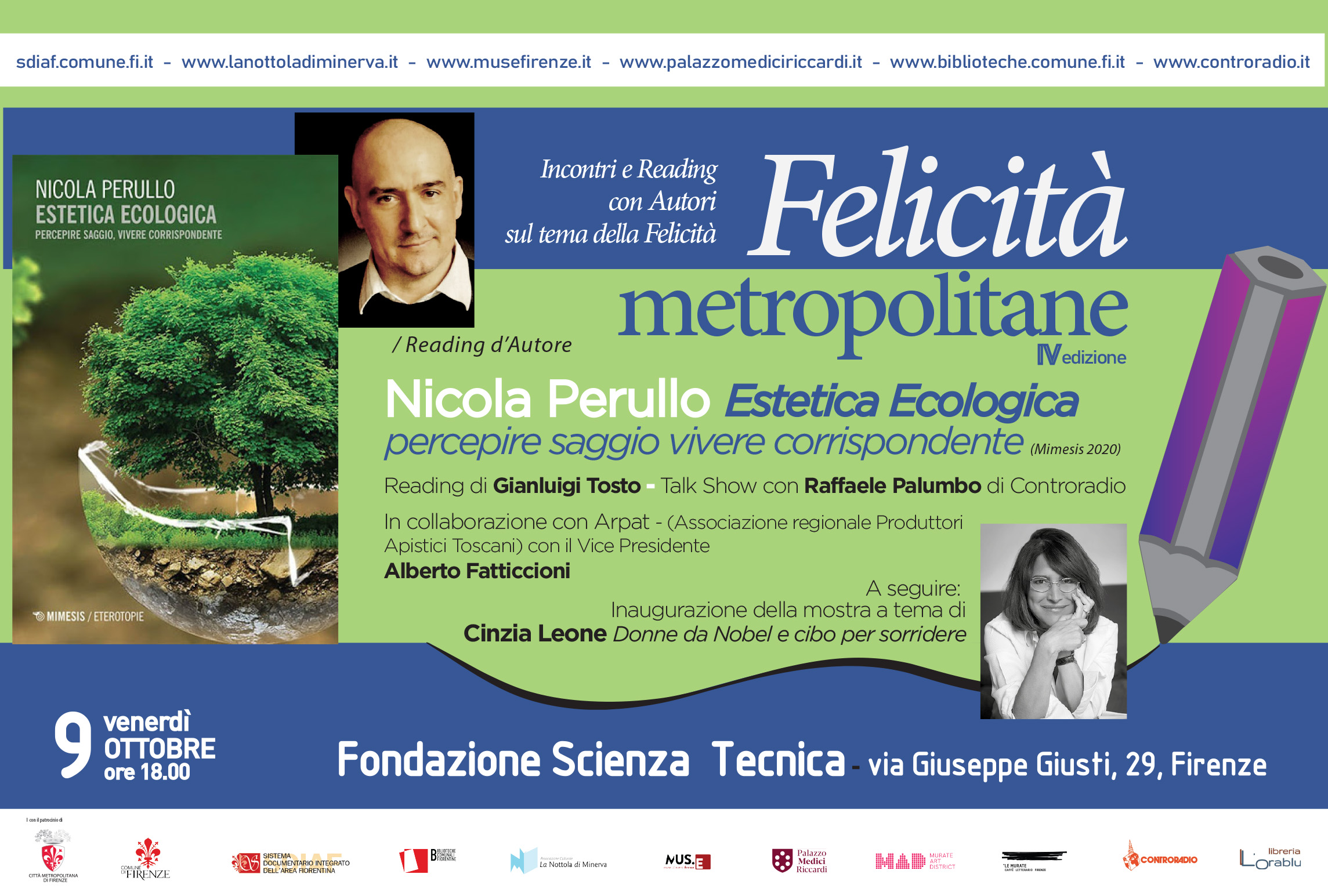 9 Ottobre 2020: presentazione del libro di Nicola Perullo “Estetica ecologica: percepire saggio, vivere corrispondente”